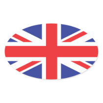 United Kingdom /Union Jack Flag Oval Sticker
