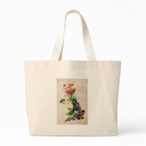 United Kingdom Watercolor Map Bag