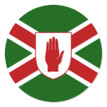 United Northern Ireland Shield flag Round Stickers