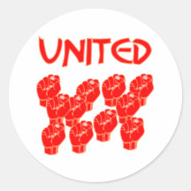 united runder sticker