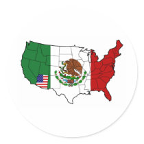 United State of Arizona Round Stickers