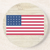 united States 20 Star Flag Beverage Coaster