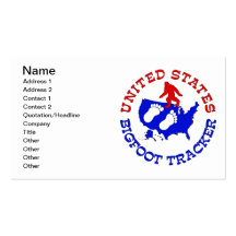 United States Bigfoot Tracker Business Card Template