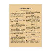 United States Bill of Rights Post Cards