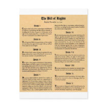 United States Bill of Rights Postcard