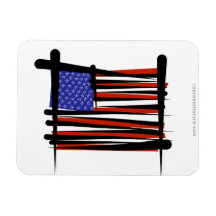 United States Brush Flag Vinyl Magnet