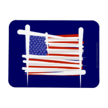 United States Brush Flag Vinyl Magnets
