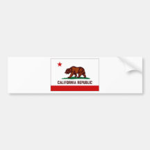 United States California Flag Bumper Sticker