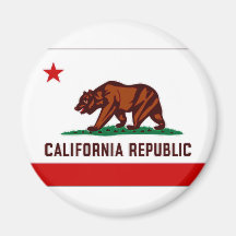 United States California Flag Fridge Magnet