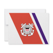 United States Coast Guard Racing Stripe - Left Personalized Invite