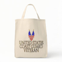 United States Coast Guard Veteran Tote Bags