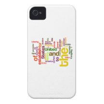 United States Constitution Preamble Word Cloud iPhone 4 Covers