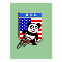 United States Cycling Panda Post Cards
