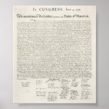 United States Declaration of Independence Poster