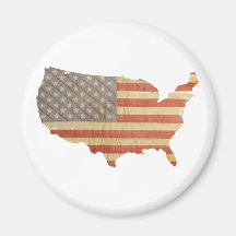 United States Flag & Country Fridge Magnet