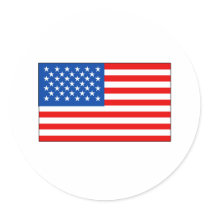 United States Flag T-shirts and Gifts Round Stickers