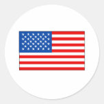 United States Flag T-shirts and Gifts Round Stickers
