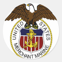 United States Merchant Marine Seal Sailors Stickers