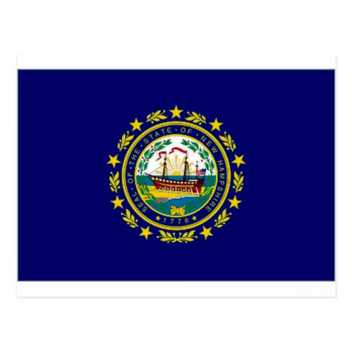 United States New Hampshire Flag Post Card