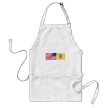United States & New Jersey Flags Apron