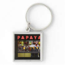 United States, New York. Grey's Papaya: window