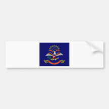 United States North Dakota Flag Bumper Sticker