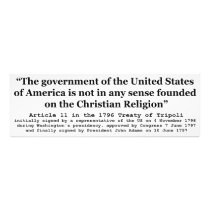 United States Not Founded on Christian Religion Photo