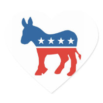 united states of america democrat party donkey usa sticker