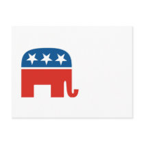 united states of america republican party elephant postcard