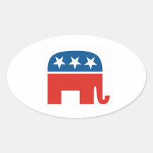 united states of america republican party elephant sticker