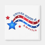 United States Of America Stars Patriotic America Magnet