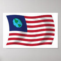 United States of Earth Flag Poster Print