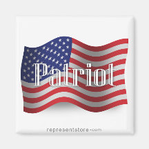 United States Patriot Waving Flag Refrigerator Magnet