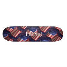 United States Patriot Waving Flag Skateboard