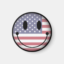 United States Smiley Fridge Magnet