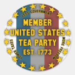 United States Tea Party Round Stickers