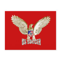 United States US soccer Eagle soccer artwork Postcard