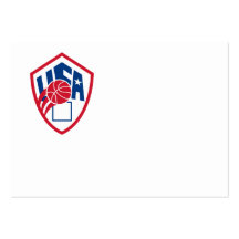 United States USA American Basketball Ball Shield Business Card Template