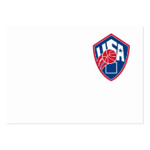 United States USA American Basketball Ball Shield Business Card