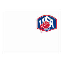 United States USA American Basketball Ball Shield Business Card Template