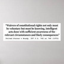 United States v Brady 397 US 742 at 748 1970 Posters