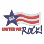 United We Rock Embroidered Hoodie