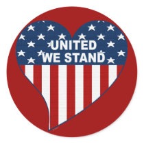 United We Stand Round Sticker