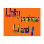 Unity Is about U and I Postcard