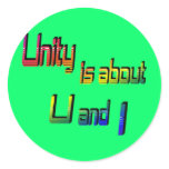 Unity Is About U and I Stickers
