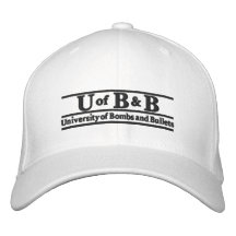 Univeristy of Bombs & Bullets Embroidered Baseball Caps