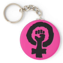 Universal Female symbol Solidarity hand Key Chain