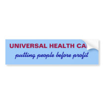 Universal Health Care Bumper Sticker