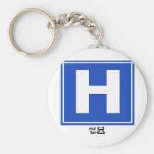 Universal hospital sign keychain