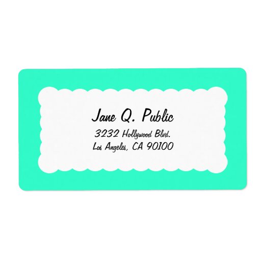 Universal Label Turquoise